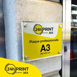 Plaque professionnelle > Plexiglas