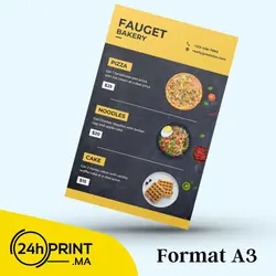 Menu A3 - 29.7 x 42 cm