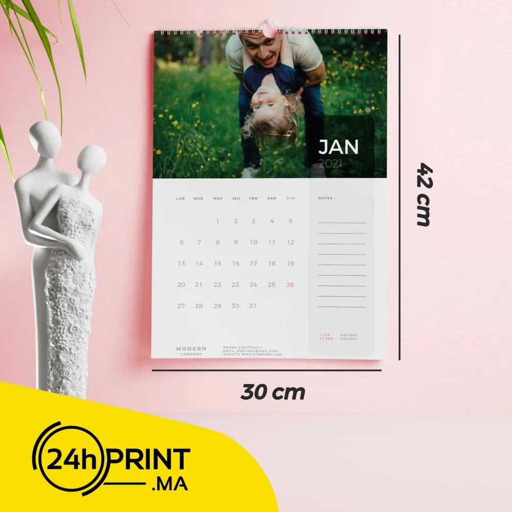 Calendrier Mural 2025 > Spirale Haut 3