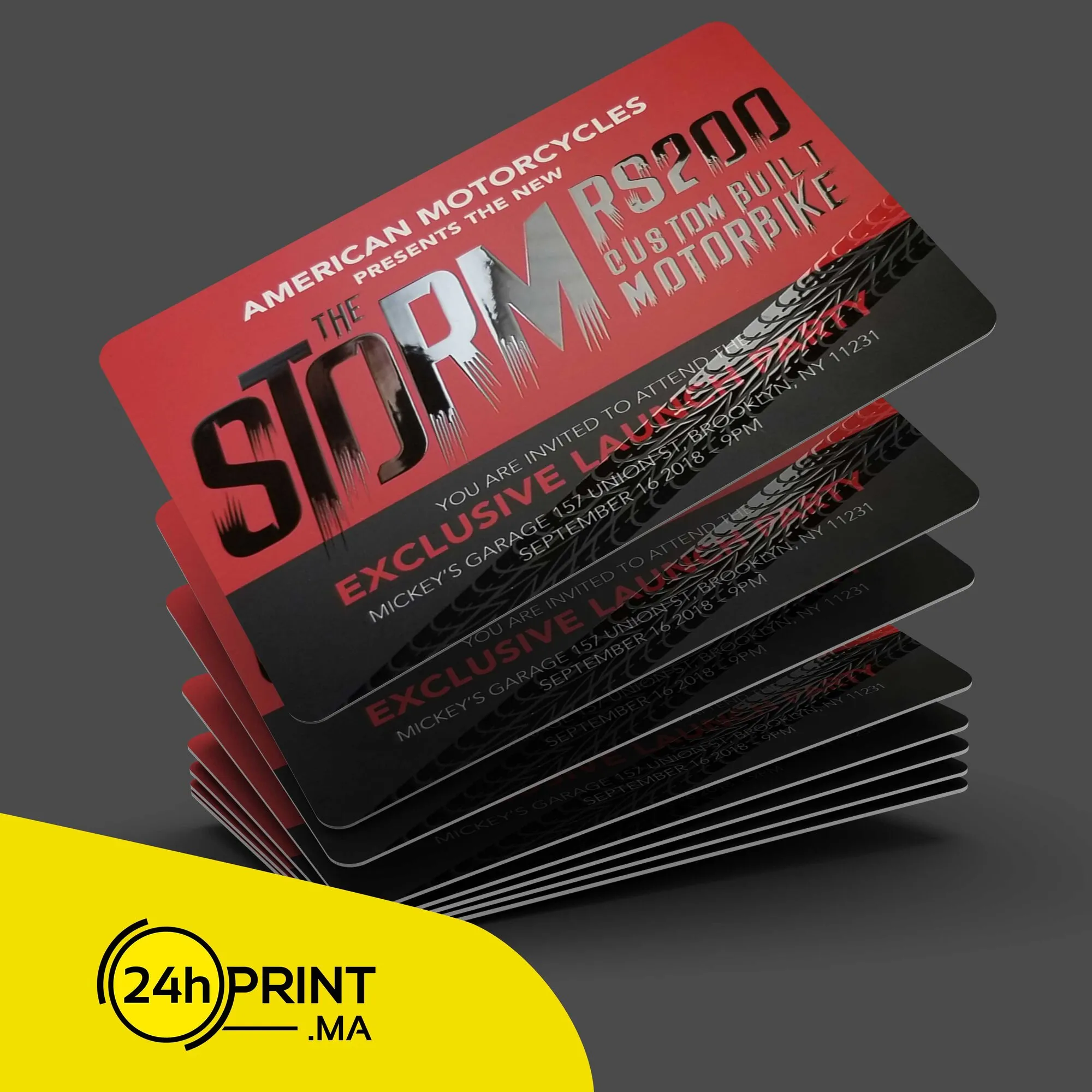 Carte avec vernis sélectif 3D