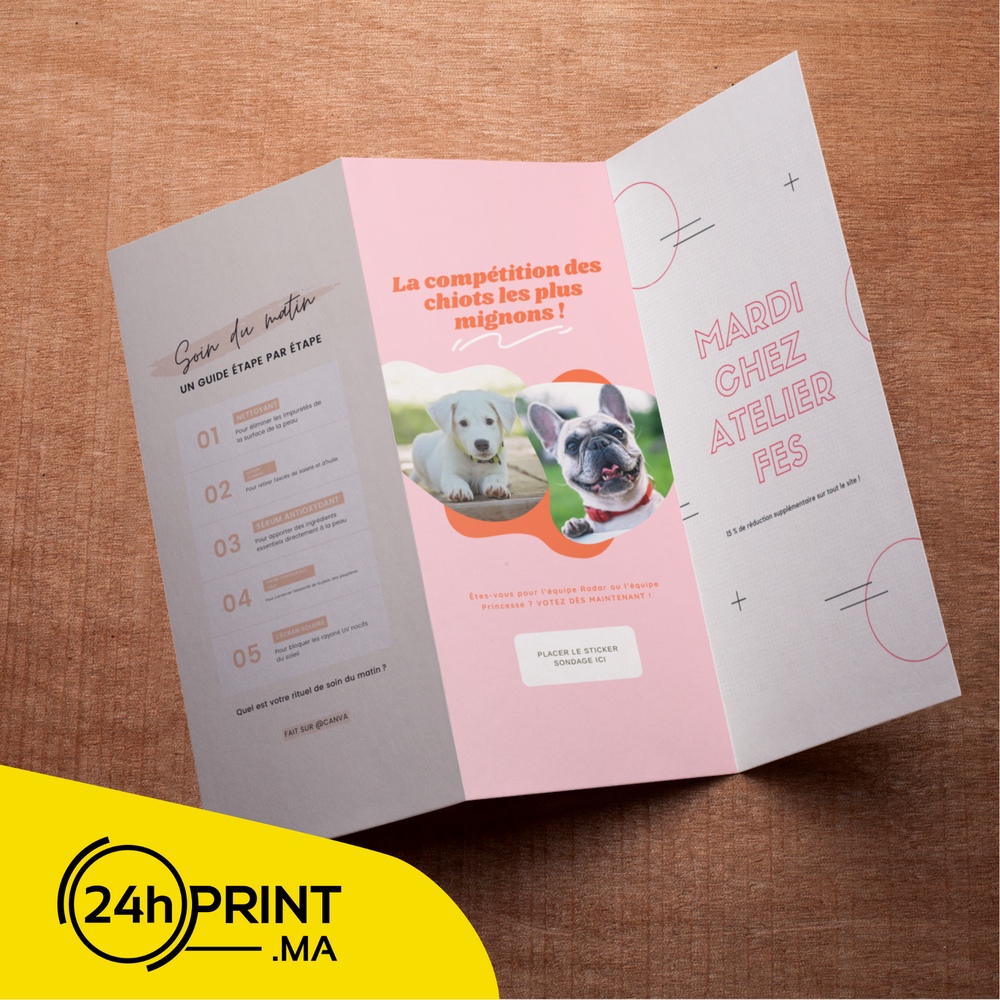 3 volets > 10 x 21 cm