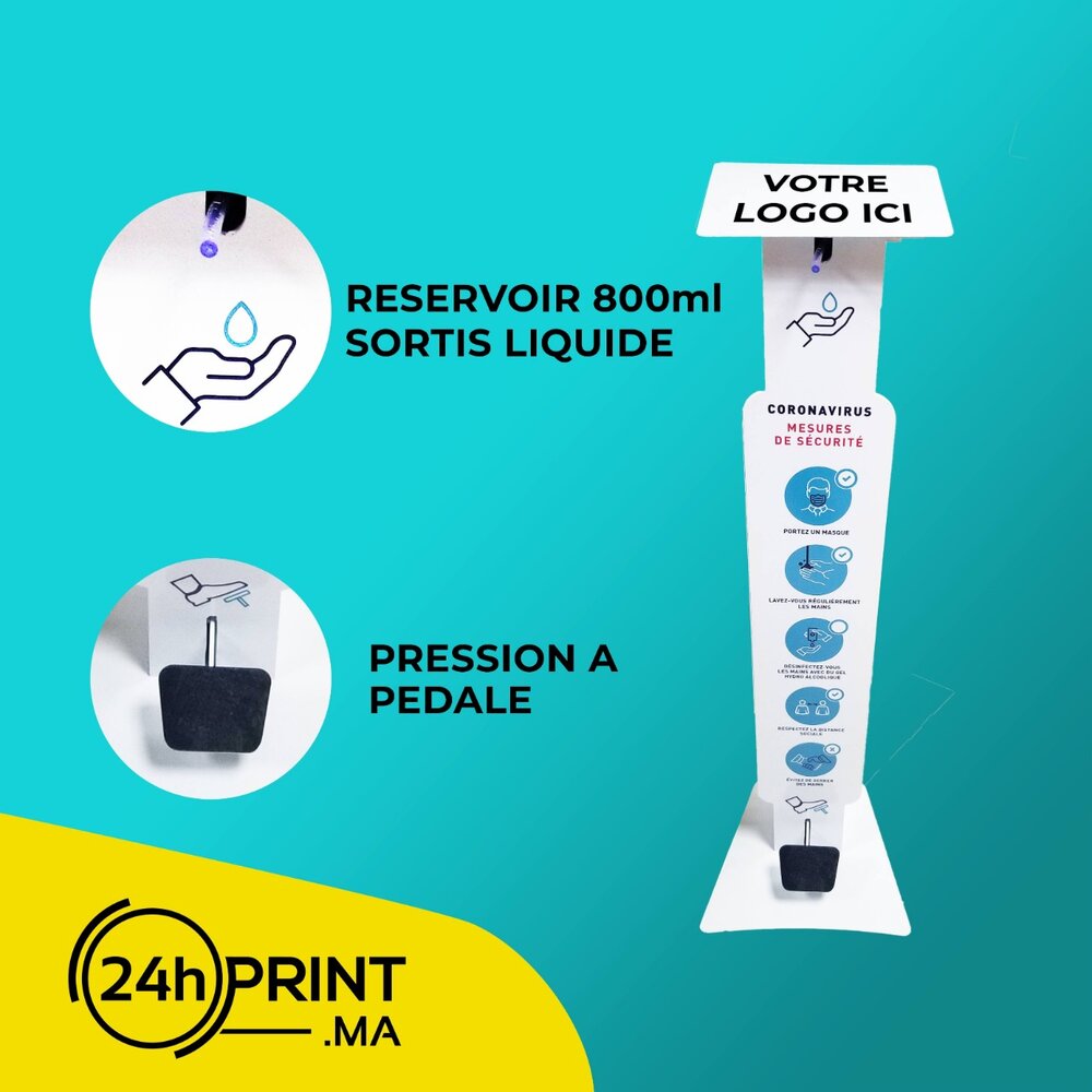 Distributeur de gel désinfectant à pédale